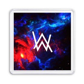 Магнит 55*55 с принтом ALAN WALKER в городе Новоалтайск, Пластик | Размер: 65*65 мм; Размер печати: 55*55 мм | alan walker | aw | electro | electro music | music | алан уокер | музыка | музыкант | электро | электронная музыка