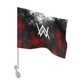Флаг для автомобиля с принтом ALAN WALKER в городе Новоалтайск, 100% полиэстер | Размер: 30*21 см | alan walker | aw | electro | electro music | music | алан уокер | музыка | музыкант | электро | электронная музыка