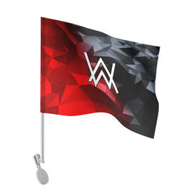 Флаг для автомобиля с принтом ALAN WALKER в городе Новоалтайск, 100% полиэстер | Размер: 30*21 см | alan walker | aw | electro | electro music | music | алан уокер | музыка | музыкант | электро | электронная музыка