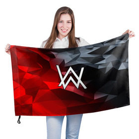 Флаг 3D с принтом ALAN WALKER в городе Новоалтайск, 100% полиэстер | плотность ткани — 95 г/м2, размер — 67 х 109 см. Принт наносится с одной стороны | alan walker | aw | electro | electro music | music | алан уокер | музыка | музыкант | электро | электронная музыка