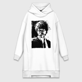 Платье-худи хлопок с принтом Samuel L. Jackson в городе Новоалтайск,  |  | fiction | pulp | quentin | tarantino | джулс | квентин | криминально | сэмюэл л. джексон | тарантино | чтиво