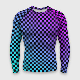 Мужской рашгард 3D с принтом Checkerboard gradient в городе Новоалтайск,  |  | checkerboard | gradient | бойчик | градиент | клетка. ячейка | орнамент | френдзона | шахматная. доска | шашечки