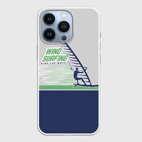 Чехол для iPhone 13 Pro с принтом Ride the wave в городе Новоалтайск,  |  | Тематика изображения на принте: surf | wind | wind surfing | windsurfing | винд серфинг | виндсерфинг | экстрим