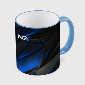Кружка с полной запечаткой с принтом MASS EFFECT N7 в городе Новоалтайск, керамика | ёмкость 330 мл | abstract | geometry | metal | n7 | still | stripes | texture | абстракция | броня | геометрия | костюм | масс эффект | металл | н7 | сталь | стальная броня | текстура | шепард