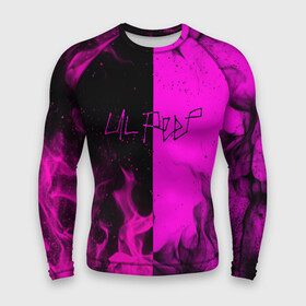 Мужской рашгард 3D с принтом LIL PEEP в городе Новоалтайск,  |  | bright | fire | flame | heat | light | lil peep | lil prince | pink | wildfire | зарубежная музыка | искры | лил пип | маленький принц | огненный | огонь | пламя | пожар