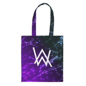 Шоппер 3D с принтом ALAN WALKER в городе Новоалтайск, 100% полиэстер | Плотность: 200 г/м2; Размер: 34×35 см; Высота лямок: 30 см | alan walker | aw | electro | electro music | music | алан уокер | музыка | музыкант | электро | электронная музыка