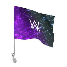 Флаг для автомобиля с принтом ALAN WALKER в городе Новоалтайск, 100% полиэстер | Размер: 30*21 см | alan walker | aw | electro | electro music | music | алан уокер | музыка | музыкант | электро | электронная музыка
