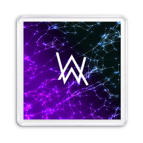 Магнит 55*55 с принтом ALAN WALKER в городе Новоалтайск, Пластик | Размер: 65*65 мм; Размер печати: 55*55 мм | alan walker | aw | electro | electro music | music | алан уокер | музыка | музыкант | электро | электронная музыка