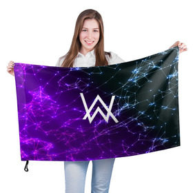 Флаг 3D с принтом ALAN WALKER в городе Новоалтайск, 100% полиэстер | плотность ткани — 95 г/м2, размер — 67 х 109 см. Принт наносится с одной стороны | alan walker | aw | electro | electro music | music | алан уокер | музыка | музыкант | электро | электронная музыка