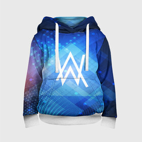 Детская толстовка 3D с принтом ALAN WALKER в городе Новоалтайск, 100% полиэстер | двухслойный капюшон со шнурком для регулировки, мягкие манжеты на рукавах и по низу толстовки, спереди карман-кенгуру с мягким внутренним слоем | alan walker | aw | electro | electro music | music | алан уокер | музыка | музыкант | электро | электронная музыка