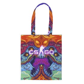 Шоппер 3D с принтом CS GO HYPER BEAST / ХАЙПЕРБИСТ / КС ГО в городе Новоалтайск, 100% полиэстер | Плотность: 200 г/м2; Размер: 34×35 см; Высота лямок: 30 см | astralis | awp | counter strike | cs go | cs go global offensive | cs:go | faze clan | hyper beast | team liquid | астралис | кс го | тим ликвид | фейз клан | хайпер бист