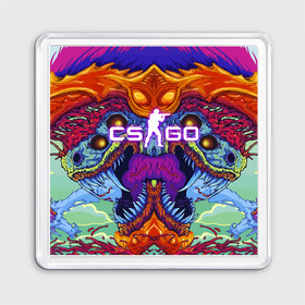 Магнит 55*55 с принтом CS GO HYPER BEAST / ХАЙПЕРБИСТ / КС ГО в городе Новоалтайск, Пластик | Размер: 65*65 мм; Размер печати: 55*55 мм | astralis | awp | counter strike | cs go | cs go global offensive | cs:go | faze clan | hyper beast | team liquid | астралис | кс го | тим ликвид | фейз клан | хайпер бист