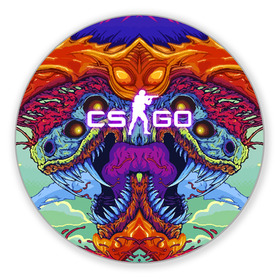 Коврик для мышки круглый с принтом CS GO HYPER BEAST / ХАЙПЕРБИСТ / КС ГО в городе Новоалтайск, резина и полиэстер | круглая форма, изображение наносится на всю лицевую часть | astralis | awp | counter strike | cs go | cs go global offensive | cs:go | faze clan | hyper beast | team liquid | астралис | кс го | тим ликвид | фейз клан | хайпер бист