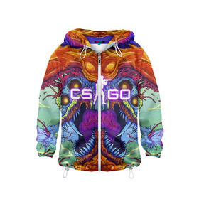 Детская ветровка 3D с принтом CS GO HYPER BEAST в городе Новоалтайск, 100% полиэстер | подол и капюшон оформлены резинкой с фиксаторами, по бокам два кармана без застежек, один потайной карман на груди | Тематика изображения на принте: astralis | awp | counter strike | cs go | cs go global offensive | cs:go | faze clan | hyper beast | team liquid | астралис | кс го | тим ликвид | фейз клан | хайпер бист