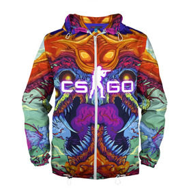 Мужская ветровка 3D с принтом CS GO HYPER BEAST в городе Новоалтайск, 100% полиэстер | подол и капюшон оформлены резинкой с фиксаторами, два кармана без застежек по бокам, один потайной карман на груди | Тематика изображения на принте: astralis | awp | counter strike | cs go | cs go global offensive | cs:go | faze clan | hyper beast | team liquid | астралис | кс го | тим ликвид | фейз клан | хайпер бист