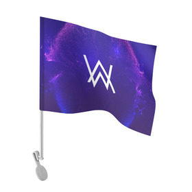 Флаг для автомобиля с принтом ALAN WALKER в городе Новоалтайск, 100% полиэстер | Размер: 30*21 см | alan walker | aw | electro | electro music | music | алан уокер | музыка | музыкант | электро | электронная музыка