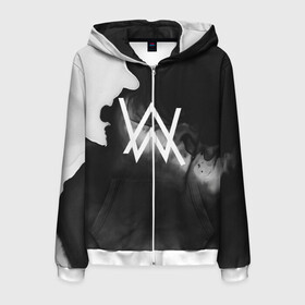 Мужская толстовка 3D на молнии с принтом ALAN WALKER в городе Новоалтайск, 100% полиэстер | длина до линии бедра, манжеты и пояс оформлены мягкой тканевой резинкой, двухслойный капюшон со шнурком для регулировки, спереди молния, по бокам два кармана | alan walker | aw | electro | electro music | music | алан уокер | музыка | музыкант | электро | электронная музыка