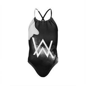 Детский купальник 3D с принтом ALAN WALKER в городе Новоалтайск, Полиэстер 85%, Спандекс 15% | Слитный крой, подклад по переду изделия, узкие бретели | Тематика изображения на принте: alan walker | aw | electro | electro music | music | алан уокер | музыка | музыкант | электро | электронная музыка