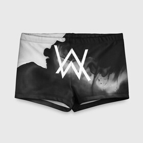 Детские купальные плавки 3D с принтом ALAN WALKER в городе Новоалтайск, Полиэстер 85%, Спандекс 15% | Слитный крой, подклад по переду изделия, узкие бретели | Тематика изображения на принте: alan walker | aw | electro | electro music | music | алан уокер | музыка | музыкант | электро | электронная музыка