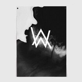 Постер с принтом ALAN WALKER в городе Новоалтайск, 100% бумага
 | бумага, плотность 150 мг. Матовая, но за счет высокого коэффициента гладкости имеет небольшой блеск и дает на свету блики, но в отличии от глянцевой бумаги не покрыта лаком | alan walker | aw | electro | electro music | music | алан уокер | музыка | музыкант | электро | электронная музыка