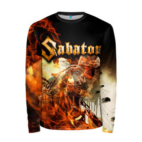 Мужской лонгслив 3D с принтом Sabaton в городе Новоалтайск, 100% полиэстер | длинные рукава, круглый вырез горловины, полуприлегающий силуэт | heavy | metal | power | sabaton | метал | пауэр | сабатон | хэви
