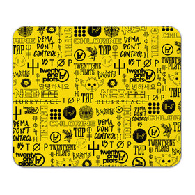 Коврик для мышки прямоугольный с принтом TWENTY ONE PILOTS в городе Новоалтайск, натуральный каучук | размер 230 х 185 мм; запечатка лицевой стороны | 21 pilots | 21p | bandito | blurryface | chlorine | joshua | ned | top | trench | twenty one pilots | tyler | бандито | нэд | тренч