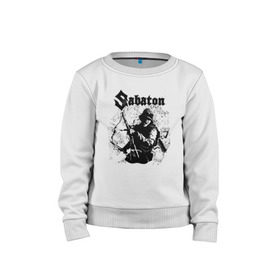 Детский свитшот хлопок с принтом Sabaton в городе Новоалтайск, 100% хлопок | круглый вырез горловины, эластичные манжеты, пояс и воротник | battle metal | primo victoria | sabaton | the art of war | the great war | группа | йоаким броден | латный ботинок | метал | пауэр | рыцарские доспехи | сабатон | собатон | хэви