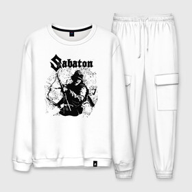 Мужской костюм хлопок с принтом Sabaton в городе Новоалтайск, 100% хлопок | на свитшоте круглая горловина, мягкая резинка по низу. Брюки заужены к низу, на них два вида карманов: два “обычных” по бокам и два объемных, с клапанами, расположенные ниже линии бедра. Брюки с мягкой трикотажной резинкой на поясе и по низу штанин. В поясе для дополнительного комфорта — широкие завязки | battle metal | primo victoria | sabaton | the art of war | the great war | группа | йоаким броден | латный ботинок | метал | пауэр | рыцарские доспехи | сабатон | собатон | хэви