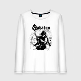 Женский лонгслив хлопок с принтом Sabaton в городе Новоалтайск, 100% хлопок |  | battle metal | primo victoria | sabaton | the art of war | the great war | группа | йоаким броден | латный ботинок | метал | пауэр | рыцарские доспехи | сабатон | собатон | хэви