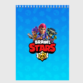 Скетчбук с принтом BRAWL STARS в городе Новоалтайск, 100% бумага
 | 48 листов, плотность листов — 100 г/м2, плотность картонной обложки — 250 г/м2. Листы скреплены сверху удобной пружинной спиралью | brawl stars | bull | colt | leon | stars | берли | бо | брок | ворон | джесси | динамайк | дэррил | кольт | леон | мортис | нита | пайпер | пенни | поко | пэм | рикошет | спайк | тара | фрэнк | шелли | эль примо
