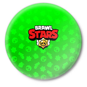Значок с принтом BRAWL STARS LEON в городе Новоалтайск,  металл | круглая форма, металлическая застежка в виде булавки | Тематика изображения на принте: brawl stars | bull | colt | leon | stars | берли | бо | брок | ворон | джесси | динамайк | дэррил | кольт | леон | мортис | нита | пайпер | пенни | поко | пэм | рикошет | спайк | тара | фрэнк | шелли | эль примо