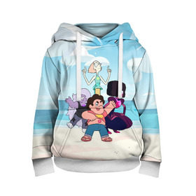 Детская толстовка 3D с принтом Steven Universe в городе Новоалтайск, 100% полиэстер | двухслойный капюшон со шнурком для регулировки, мягкие манжеты на рукавах и по низу толстовки, спереди карман-кенгуру с мягким внутренним слоем | steven universe | аметист | вселенная стивена | гранат | жемчуг | конни махесваран | кристальные самоцветы | лазурит | ляпис лазурит | перидот | самоцветы | стивен кварц юнивёрс