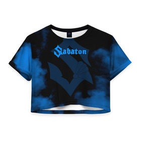 Женская футболка Cropp-top с принтом Sabaton в городе Новоалтайск, 100% полиэстер | круглая горловина, длина футболки до линии талии, рукава с отворотами | battle metal | primo victoria | sabaton | the art of war | the great war | группа | йоаким броден | латный ботинок | метал | пауэр | рыцарские доспехи | сабатон | собатон | хэви