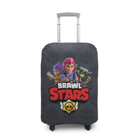 Чехол для чемодана 3D с принтом BRAWL STARS в городе Новоалтайск, 86% полиэфир, 14% спандекс | двустороннее нанесение принта, прорези для ручек и колес | brawl stars | bull | colt | leon | stars | берли | бо | брок | ворон | джесси | динамайк | дэррил | кольт | леон | мортис | нита | пайпер | пенни | поко | пэм | рикошет | спайк | тара | фрэнк | шелли | эль примо
