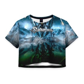 Женская футболка Cropp-top с принтом Sabaton в городе Новоалтайск, 100% полиэстер | круглая горловина, длина футболки до линии талии, рукава с отворотами | battle metal | primo victoria | sabaton | the art of war | the great war | группа | йоаким броден | латный ботинок | метал | пауэр | рыцарские доспехи | сабатон | собатон | хэви