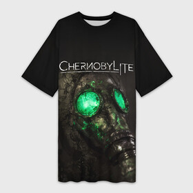 Платье-футболка 3D с принтом CHERNOBYLITE ПРОТИВОГАЗ в городе Новоалтайск,  |  | anomaly | chernobyl | chernobylite | game | games | horror | logo | metro | stalker | symbol | аномалии | игра | игры | лого | логотип | метро | символ | сталкер | ужасы | хоррор | чернобылит | чернобыль
