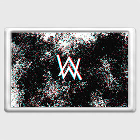 Магнит 45*70 с принтом ALAN WALKER GLITCH в городе Новоалтайск, Пластик | Размер: 78*52 мм; Размер печати: 70*45 | alan walker | aw | electro | electro music | music | алан уокер | музыка | музыкант | электро | электронная музыка