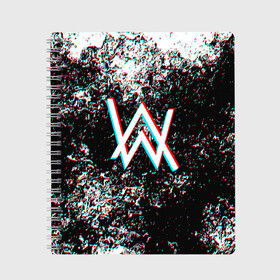 Тетрадь с принтом ALAN WALKER GLITCH в городе Новоалтайск, 100% бумага | 48 листов, плотность листов — 60 г/м2, плотность картонной обложки — 250 г/м2. Листы скреплены сбоку удобной пружинной спиралью. Уголки страниц и обложки скругленные. Цвет линий — светло-серый
 | alan walker | aw | electro | electro music | music | алан уокер | музыка | музыкант | электро | электронная музыка