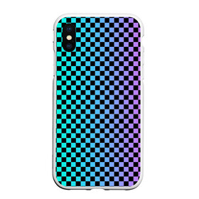 Чехол для iPhone XS Max матовый с принтом Checkerboard Color в городе Новоалтайск, Силикон | Область печати: задняя сторона чехла, без боковых панелей | Тематика изображения на принте: checkerboard | gradient | бойчик | в клетку | в клеточку | градиент | клетка | музыка | орнамент | френдзона | шахматная доска | шашки