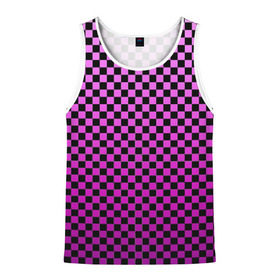Мужская майка 3D с принтом Checkerboard Color в городе Новоалтайск, 100% полиэстер | круглая горловина, приталенный силуэт, длина до линии бедра. Пройма и горловина окантованы тонкой бейкой | checkerboard | gradient | бойчик | в клетку | в клеточку | градиент | клетка | музыка | орнамент | френдзона | шахматная доска | шашки