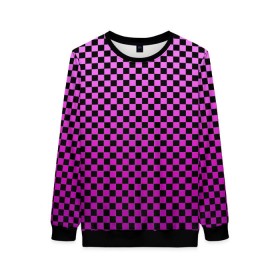 Женский свитшот 3D с принтом Checkerboard Color в городе Новоалтайск, 100% полиэстер с мягким внутренним слоем | круглый вырез горловины, мягкая резинка на манжетах и поясе, свободная посадка по фигуре | checkerboard | gradient | бойчик | в клетку | в клеточку | градиент | клетка | музыка | орнамент | френдзона | шахматная доска | шашки