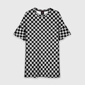 Детское платье 3D с принтом Checkerboard Color  в городе Новоалтайск, 100% полиэстер | прямой силуэт, чуть расширенный к низу. Круглая горловина, на рукавах — воланы | checkerboard | gradient | бойчик | в клетку | в клеточку | градиент | клетка | музыка | орнамент | френдзона | шахматная доска | шашки
