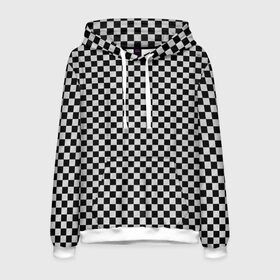 Мужская толстовка 3D с принтом Checkerboard Color в городе Новоалтайск, 100% полиэстер | двухслойный капюшон со шнурком для регулировки, мягкие манжеты на рукавах и по низу толстовки, спереди карман-кенгуру с мягким внутренним слоем. | checkerboard | gradient | бойчик | в клетку | в клеточку | градиент | клетка | музыка | орнамент | френдзона | шахматная доска | шашки