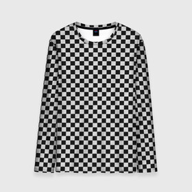 Мужской лонгслив 3D с принтом Checkerboard Color  в городе Новоалтайск, 100% полиэстер | длинные рукава, круглый вырез горловины, полуприлегающий силуэт | Тематика изображения на принте: checkerboard | gradient | бойчик | в клетку | в клеточку | градиент | клетка | музыка | орнамент | френдзона | шахматная доска | шашки