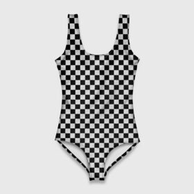 Купальник-боди 3D с принтом Checkerboard Color в городе Новоалтайск, 82% полиэстер, 18% эластан | Круглая горловина, круглый вырез на спине | checkerboard | gradient | бойчик | в клетку | в клеточку | градиент | клетка | музыка | орнамент | френдзона | шахматная доска | шашки