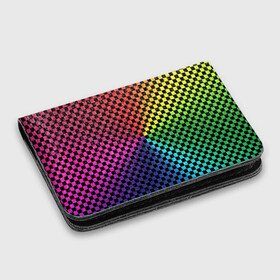 Картхолдер с принтом с принтом Checkerboard Color  в городе Новоалтайск, натуральная матовая кожа | размер 7,3 х 10 см; кардхолдер имеет 4 кармана для карт; | checkerboard | gradient | бойчик | в клетку | в клеточку | градиент | клетка | музыка | орнамент | френдзона | шахматная доска | шашки