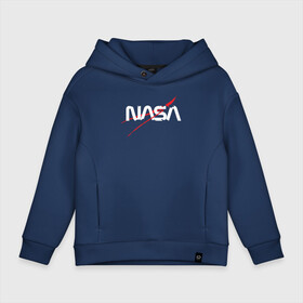 Детское худи Oversize хлопок с принтом Nasa (двусторонняя) в городе Новоалтайск, френч-терри — 70% хлопок, 30% полиэстер. Мягкий теплый начес внутри —100% хлопок | боковые карманы, эластичные манжеты и нижняя кромка, капюшон на магнитной кнопке | nasa | space | космос | наса | насса