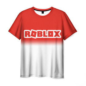 Мужская футболка 3D с принтом Roblox в городе Новоалтайск, 100% полиэфир | прямой крой, круглый вырез горловины, длина до линии бедер | game | gamer | logo | minecraft | simulator | игра | конструктор | лого | симулятор | строительство | фигура