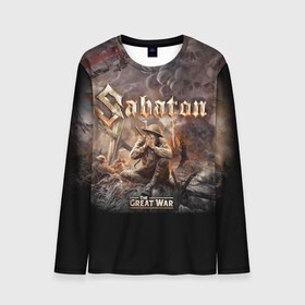 Мужской лонгслив 3D с принтом Sabaton в городе Новоалтайск, 100% полиэстер | длинные рукава, круглый вырез горловины, полуприлегающий силуэт | battle metal | primo victoria | sabaton | the art of war | the great war | группа | йоаким броден | латный ботинок | метал | пауэр | рыцарские доспехи | сабатон | собатон | хэви
