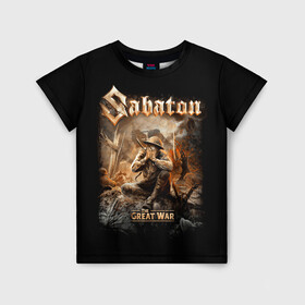 Детская футболка 3D с принтом Sabaton в городе Новоалтайск, 100% гипоаллергенный полиэфир | прямой крой, круглый вырез горловины, длина до линии бедер, чуть спущенное плечо, ткань немного тянется | battle metal | primo victoria | sabaton | the art of war | the great war | группа | йоаким броден | латный ботинок | метал | пауэр | рыцарские доспехи | сабатон | собатон | хэви